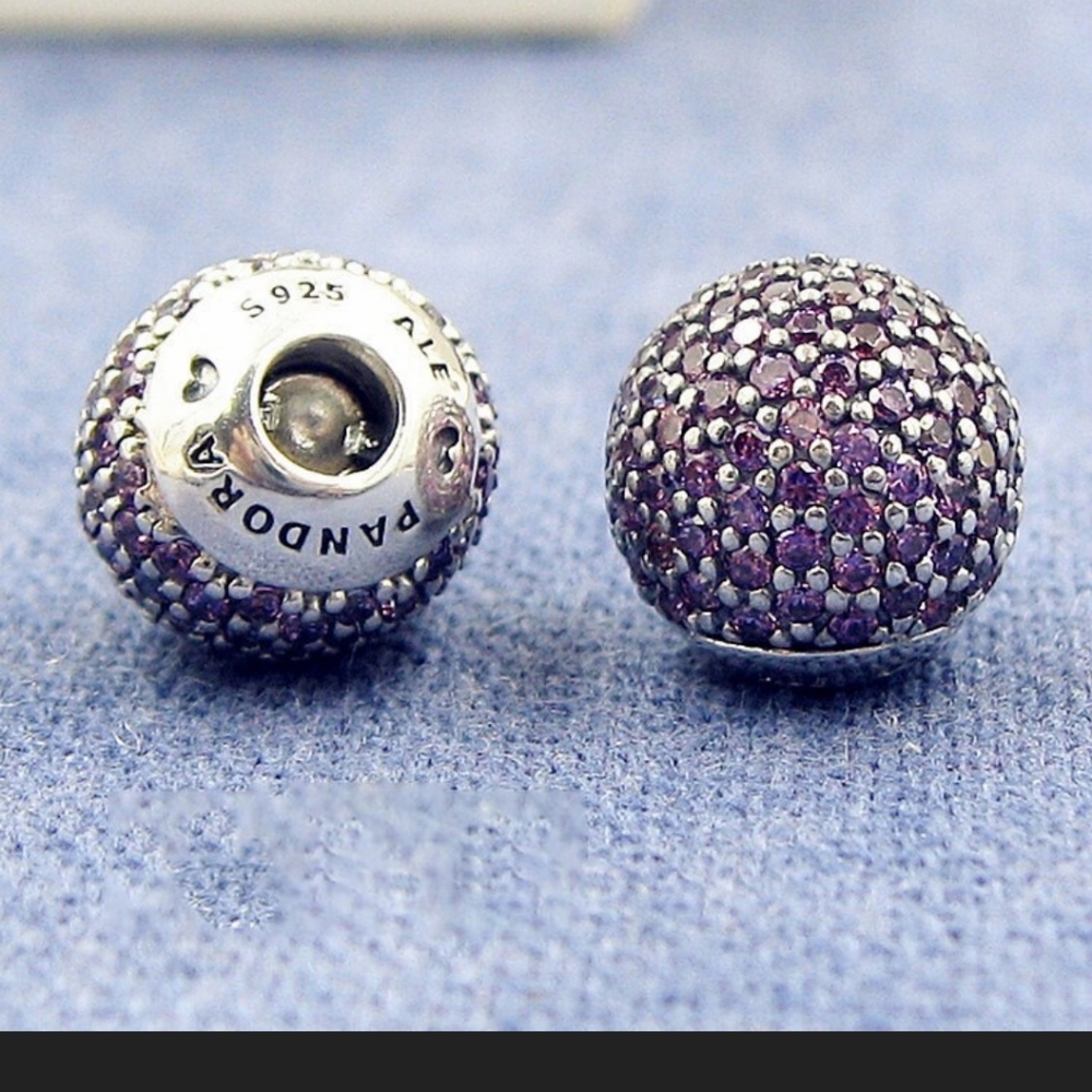 Pair Of Authentic Pandora Open Bangle End Caps " … - image 3